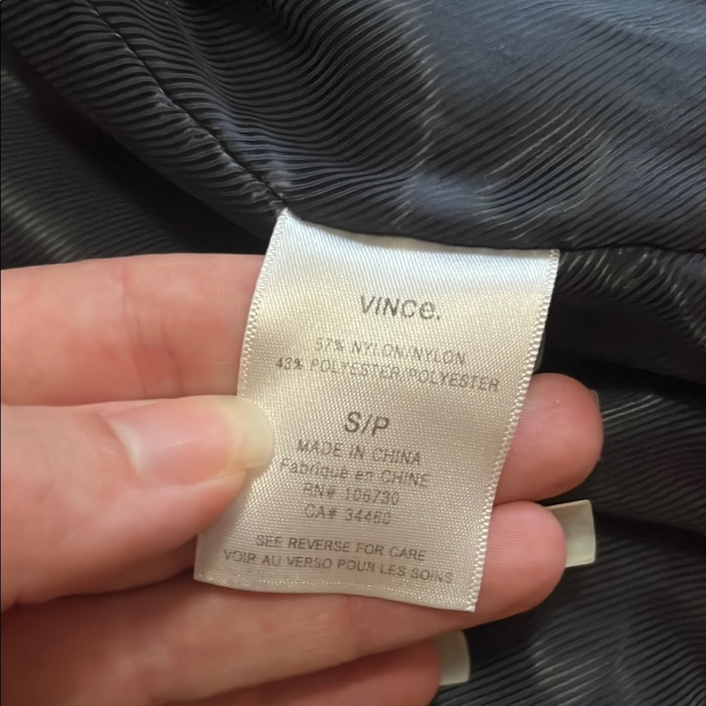 Vince Navy Blue Bomber Jacket - Picture 4 of 6
